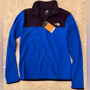 Brand New(NWTs)North Face Men’s 1/4 Zip TKA Glacier Blue/BLK Fleece. MSRP $80